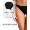 imagebeautyin Bikini Bottoms for Women Cheeky Bathing Suit Bottoms Only Athletic Swim BriefBlack