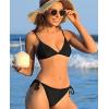 imagebeautyin Bikini Bottoms for Women Cheeky Bathing Suit Bottoms Only Athletic Swim BriefBlack