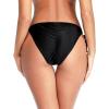 imagebeautyin Bikini Bottoms for Women Cheeky Bathing Suit Bottoms Only Athletic Swim BriefBlack