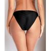 imagebeautyin Bikini Bottoms for Women Cheeky Bathing Suit Bottoms Only Athletic Swim BriefBlack