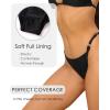 imagebeautyin Bikini Bottoms for Women Cheeky Bathing Suit Bottoms Only Athletic Swim BriefBlackO Ring