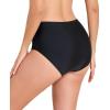 imagebeautyin Bikini Bottoms for Women Cheeky Bathing Suit Bottoms Only Athletic Swim BriefBlackV Waist