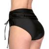 imagebeautyin Bikini Bottoms for Women Cheeky Bathing Suit Bottoms Only Athletic Swim BriefDrawstringBlack