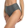 imagebeautyin Bikini Bottoms for Women Cheeky Bathing Suit Bottoms Only Athletic Swim BriefGray