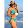 imagebeautyin Bikini Bottoms for Women Cheeky Bathing Suit Bottoms Only Athletic Swim BriefSide TieAqua
