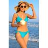 imagebeautyin Bikini Bottoms for Women Cheeky Bathing Suit Bottoms Only Athletic Swim BriefSide TieAqua