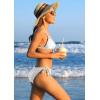 imagebeautyin Bikini Bottoms for Women Cheeky Bathing Suit Bottoms Only Athletic Swim BriefSide TieWhite