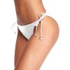 imagebeautyin Bikini Bottoms for Women Cheeky Bathing Suit Bottoms Only Athletic Swim BriefSide TieWhite