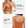 imagebeautyin Cotton Camisole Tops for Women Shelf Bra Adjustable Spaghetti Strap Tank Top Basic Cami UndershirtApricotTerracotta 2 Pack