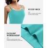 imagebeautyin Cotton Camisole Tops for Women Shelf Bra Adjustable Spaghetti Strap Tank Top Basic Cami UndershirtAquaBlack 2 Pack