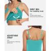 imagebeautyin Cotton Camisole Tops for Women Shelf Bra Adjustable Spaghetti Strap Tank Top Basic Cami UndershirtAquaBlack 2 Pack