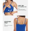 imagebeautyin Cotton Camisole Tops for Women Shelf Bra Adjustable Spaghetti Strap Tank Top Basic Cami UndershirtBlackRoyal Blue 2 Pack