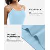 imagebeautyin Cotton Camisole Tops for Women Shelf Bra Adjustable Spaghetti Strap Tank Top Basic Cami UndershirtBlueBlack 2 Pack