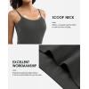 imagebeautyin Cotton Camisole Tops for Women Shelf Bra Adjustable Spaghetti Strap Tank Top Basic Cami UndershirtGrayWhite 2 Pack