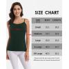 imagebeautyin Cotton Camisole Tops for Women Shelf Bra Adjustable Spaghetti Strap Tank Top Basic Cami UndershirtGreenBlack 2 Pack