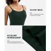 imagebeautyin Cotton Camisole Tops for Women Shelf Bra Adjustable Spaghetti Strap Tank Top Basic Cami UndershirtGreenBlack 2 Pack