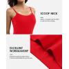 imagebeautyin Cotton Camisole Tops for Women Shelf Bra Adjustable Spaghetti Strap Tank Top Basic Cami UndershirtRedWhite 2 Pack