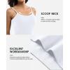 imagebeautyin Cotton Camisole Tops for Women Shelf Bra Adjustable Spaghetti Strap Tank Top Basic Cami UndershirtWhite 2 Pack