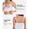imagebeautyin Cotton Camisole Tops for Women Shelf Bra Adjustable Spaghetti Strap Tank Top Basic Cami UndershirtWhite 2 Pack