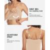 imagebeautyin Cotton Camisole Tops for Women Shelf Bra Adjustable Spaghetti Strap Tank Top Basic Cami UndershirtWhiteApricot 2 Pack