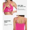 imagebeautyin Cotton Camisole Tops for Women Shelf Bra Adjustable Spaghetti Strap Tank Top Basic Cami UndershirtWhitePink 2 Pack