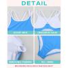 imagebeautyin Girls One Piece Swimsuit with Skirt Bathing Suit Crisscross Back Swimwear Size 814Blue