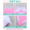 imagebeautyin Girls One Piece Swimsuit with Skirt Bathing Suit Crisscross Back Swimwear Size 814Pink