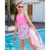 imagebeautyin Girls One Piece Swimsuit with Skirt Bathing Suit Crisscross Back Swimwear Size 814Pink