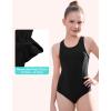 imagebeautyin Girls Swimsuit Athletic One Piece Practice Swimwear Competition Bathing SuitBlack