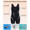 imagebeautyin Girls Swimsuit Size 814 Boyleg One Piece Athletic Bathing Suit Training SwimwearBlack