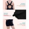 imagebeautyin Girls Swimsuit Size 814 Boyleg One Piece Athletic Bathing Suit Training SwimwearBlack