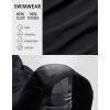 imagebeautyin Modest Swimsuits for Women Ruched Boyleg Swimwear Side Pocket Bathing SuitBlack