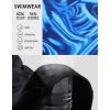 imagebeautyin Modest Swimsuits for Women Ruched Boyleg Swimwear Side Pocket Bathing SuitBlueBlack