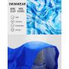 imagebeautyin Modest Swimsuits for Women Ruched Boyleg Swimwear Side Pocket Bathing SuitBlueNavy