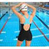 imagebeautyin Swimsuit Women Boyleg One Piece Water Aerobic Competitive Bathing SuitAqua Black Printed