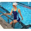 imagebeautyin Swimsuit Women Boyleg One Piece Water Aerobic Competitive Bathing SuitAqua Navy Printed
