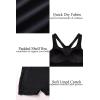 imagebeautyin Swimsuit Women Boyleg One Piece Water Aerobic Competitive Bathing SuitAqua Navy Printed