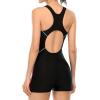 imagebeautyin Swimsuit Women Boyleg One Piece Water Aerobic Competitive Bathing SuitBlackPinkBlue