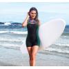 imagebeautyin Swimsuit Women Boyleg One Piece Water Aerobic Competitive Bathing SuitGreenBlack