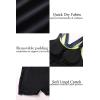 imagebeautyin Swimsuit Women Boyleg One Piece Water Aerobic Competitive Bathing SuitGreenBlack