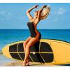 imagebeautyin Swimsuit Women Boyleg One Piece Water Aerobic Competitive Bathing SuitOrangeBlack