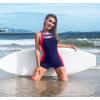 imagebeautyin Swimsuit Women Boyleg One Piece Water Aerobic Competitive Bathing SuitRedRacerback