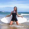imagebeautyin Swimsuit Women Boyleg One Piece Water Aerobic Competitive Bathing SuitYellowRacerback