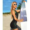imagebeautyin Women Athletic One Piece Boyleg Racerback Swimming Suits Bathing SuitAqua