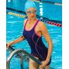imagebeautyin Women Athletic One Piece Boyleg Racerback Swimming Suits Bathing SuitPink