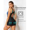 imagebeautyin Women Boyleg One Piece Athletic Racerback Swimsuit Print Bathing SuitRoyal Blue