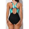 imagebeautyin Women One Piece Athletic Lap Swimming Competition Racing SwimsuitAqua