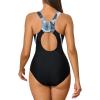 imagebeautyin Women One Piece Athletic Lap Swimming Competition Racing SwimsuitBlackWhiteNew