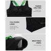imagebeautyin Women One Piece Athletic Lap Swimming Competition Racing SwimsuitBlackYellow