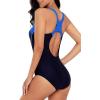 imagebeautyin Women One Piece Athletic Lap Swimming Competition Racing SwimsuitNavyBlue